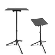 PYLE-PRO Universal Laptop Projector Tripod Stand - Computer, Book, DJ Equipment Holder Mount Height Adjustable Up to 39.37� w/ 14� x 11� Plate Size - Perfect for Stage or Studio Use