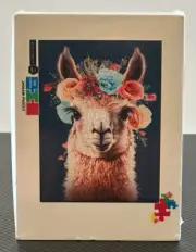 Cute White Alpaca Puzzles for Adults &Kids 500 Pieces, Wooden Jigsaw Puzzles