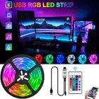 USB Bluetooth IR RGB 5V LED Lights Flexible Tape Ribbon TV Desktop BackLight