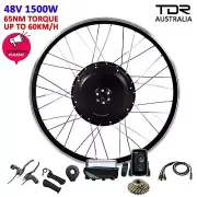 26 Inch Ebike Conversion Kit 48V 1500W Rear Motor with Controller and E-Brake