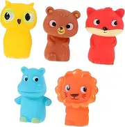 5pcs Lifelike Animal Finger Puppets for Boys and Girls Soft Mini Puppet Toys Set for Toddlers Interactive Play