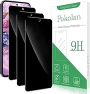 Pokolan 3 Pack Privacy Screen Protector for Samsung Galaxy A56 5G, Anti Spy Tempered Glass, 9H Hardness, Case Friendly, Anti Scratch, Bubble Free, Easy to Install