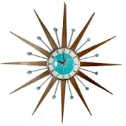 Vintage Mid Century Clock Battery Operated For Living Room Decoration(,a)