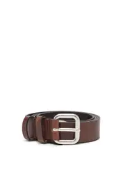 [Diesel] Diesel - 2.9cm leather belt with oval d logo - Belts - Unisex - Brown 85 Brown