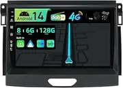 BXLIYER【Built-in 4G DAB】 Android 14-6G+128G Car Stereo for Ford Ranger (2015-2020) - Wireless CarPlay/Android Auto - Camera + MIC - IPS 9 Inch 2 Din - Steering Wheel Fast-Boot 360-CAM HDMI DSP WiFi