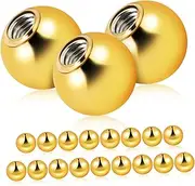 Baluue 20 Pcs Golden Bracelet Loose Beads Spacer Beads Lip Piercing Jewelry Stainless Steel Beads For Jewelry Making