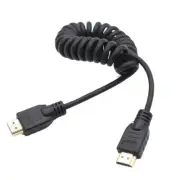 4K HDMI Coiled Cable 17"-51"-Atomos Recorder Monitor to Camcorder Camera Cage