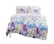 3 Pcs / Set 3D Plant Printing 100% Polyester Bedding Set Pillowcase Duvet Cover (King)