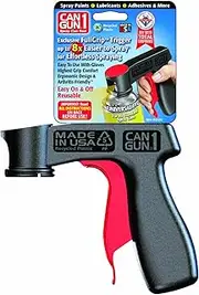 Safeworld Instant Aerosol Trigger Handle Can-Gun, Converts Spray Cans to Spray Guns, Full Hand Grip, Reusable, Easy Clip-On/Off, and Universal Fit for Paint, Adhesives, and Lubricants.