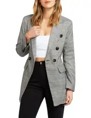 [Belle & Bloom] Too Cool For Work Plaid Blazer