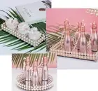 Nordic Mirror Table Tray Home Accessories Pearl Stand Wedding Table Decoration