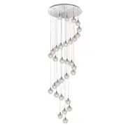 Harper LED 31L Glass Spiral Pendant Lights Clear | Marden Designer