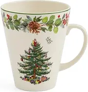 [Spode] Christmas Tree Mandarin Mug| Measures 14-Ounces| 2022 Annual Mandarin Mug| Holiday Coffee Mugs| Cup for Tea, Hot Cocoa, and Coffee| Dishwasher and Microwave Safe