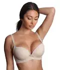 Parfait Affinitas Jeanie Molded Plunge Smooth T-shirt Bra 4801 NUDE Size 38DD
