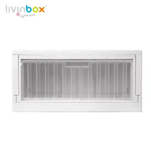 【livinbox 樹德】CARGO側開貨櫃收納椅 FB-6432S(收納櫃/可堆疊/可折疊/側開式/收納箱)