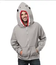 HAHA Shark Hoodie Costume Halloween Adult Unisex Size Small NWT