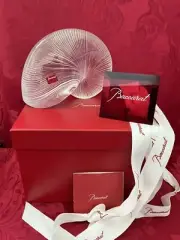 NIB FLAWLESS Glass BACCARAT France Crystal SEA SHELL 6.5” SNAIL ESCARGOT Figure