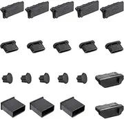 USB Port Caps, Silicone Anti Dust Cover Laptop Port Protection Stopper for USB Type-C, Headphone Port, HDMI Total 20pcs