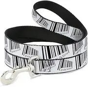 Buckle-Down Dog Leash, Barcode, 6 Feet Length x 1.5 Inch Wide