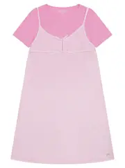 GUESS Girl's Pink T-Shirt Dress Set Size: 8, Cotton