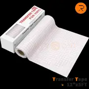 Clear Vinyl Transfer Tape Roll 12" x 5 Ft, Red