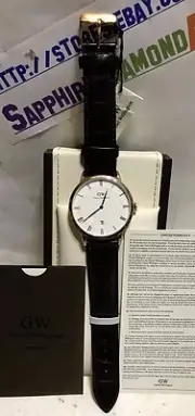 Daniel Wellington Men's 38mm DAPPER YORK Leather Watch DW00100085 NEW $349.00