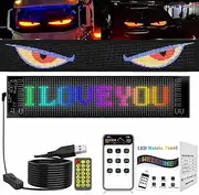 Colorful Eye Lamp Soft Screen for Car Windows,DIY Car Dynamic Led Smart Colorful Eye Lamp Soft Screen,Programmable Led Eyes for Car,Suitable for Car Windows (3.6 * 14.7in(9.2 X 37.4CM))