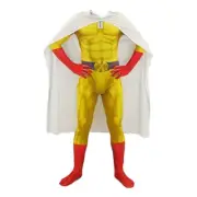 Kids One Punch-Man Saitama Cosplay Costume Sonic Zentai Hero Adult Jumpsuit