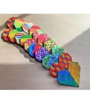Free Shipping* 10 Origami Heart shaped Bookmarks ( Rainbow Pattern )