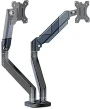 14-34in Dual Monitor Bracket Ergonomic Adjustable Dual Screen Bracket Protect Cervical Computer Heighten Shelf Load2-10kg Metal Bracket(Black)