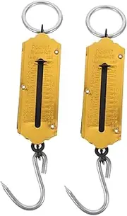 [MUSISALY] 2pcs Portable Spring Scale Luggage Weight Scale for Fishing and Vegetables Manual Easy to Use and Maintain for Travel and Outdoor Activities
