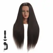 Hairginkgo Mannequin Head 26"-28" Super Long Synthetic Hair Manikin Head Styling