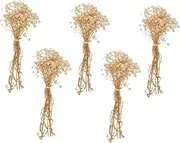 LIFKICH 5Pcs Natural Dried Babysbreath Flower Bundles for Wedding Decor and Embellishment Premium Gypsophila Bouquet for Home Decoration and Photography Props
