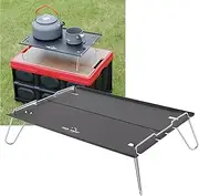 Compact Mini Camping Table, Portable Ultralight Folding Stainless Steel Outdoor Collapsible Picnic, Design Small, Lightweight Surface, for Backpacking Hiking Camping BBQ Beach