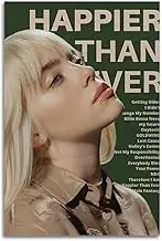 Billie poster Eilish music album cover poster for Room Aesthetic Canvas Wall Art Bedroom Decor for Room 40x60cm Unframed (I)