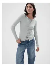 [Unison] Fitted Button Through Top
