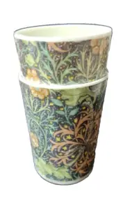 2 pcs Melamine Drink Cups Green Floral FREE SHIPPING