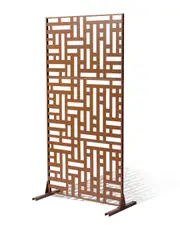 Elegant Metal Privacy Screen: 47"x76" Outdoor/Indoor Use, Weather-Resistant