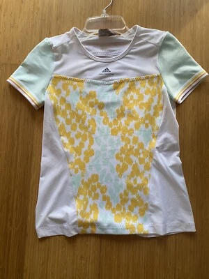 Adidas Stella McCartney Barricade Short Sleeve Tennis Shirt Womens M White