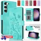 For Samsung S25 S24 Ultra S23 FE S22 S21 S20 Note Leather Flip Case Wallet Cover