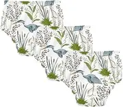 Caihoyu Baby Girls Potty Training Undies Soft Cotton Boxer Briefs Training Pants for 4T Seamless Pattern Heron Bird Swamp Plants