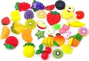 Honbay 30PCS Slime Charms Assorted Flatback Resin Slime Beads for Scrapbooking Hair Clip DIY Crafts etc (Fruit)