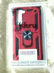 Jshru S21 FE Samsung Galaxy Red Phone Cover with Screen protector