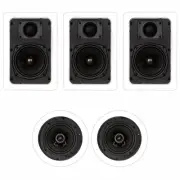 Theater Solutions TS-55 Flush Mount 5 Speaker Set In Wall Ceiling Home Theater
