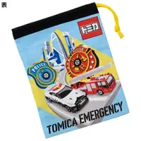 在飛比找樂天市場購物網優惠-小禮堂 TOMICA 特種車 棉質牙刷牙杯專用束口袋 (藍警