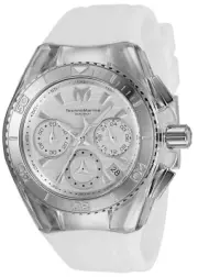 TechnoMarine Women's TM-120033 Cruise Star 40mm Steel Watch with White Strap