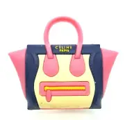 Doll House Accessories - Mini Handbag CELINE Pink Blue & Cream