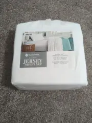 Member's Mark Super Soft Jersey Sheet Set, 100% Polyester White - Full - 4 Piece