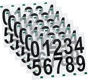 Angoily 6 Sheets Digital Mailbox Number Adhesive Numbers for Mailbox Address Signs for Houses Adhesive Decals Black Pvc