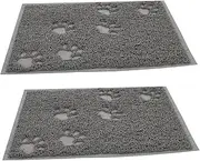 VANZACK 2pcs Pvc Cat Litter Mat Pet Cat Litter Pad Cat Claw Design Mat Cat Mat Cat Litter Mat Pvc Cat Litter Pad Kitten Litter Mat Pvc Litter Mat Indoor Cat Litter Mat Pvc Pet Mat